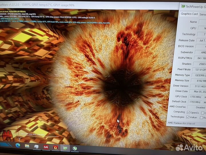 RX 5700XT, 8Gb, новая
