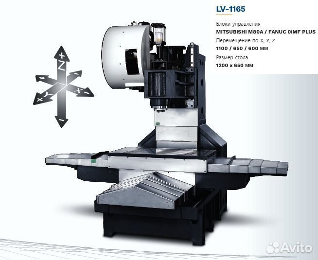 Вертикально-фрезерный станок Чпу Fanuc 0i-MF Plus