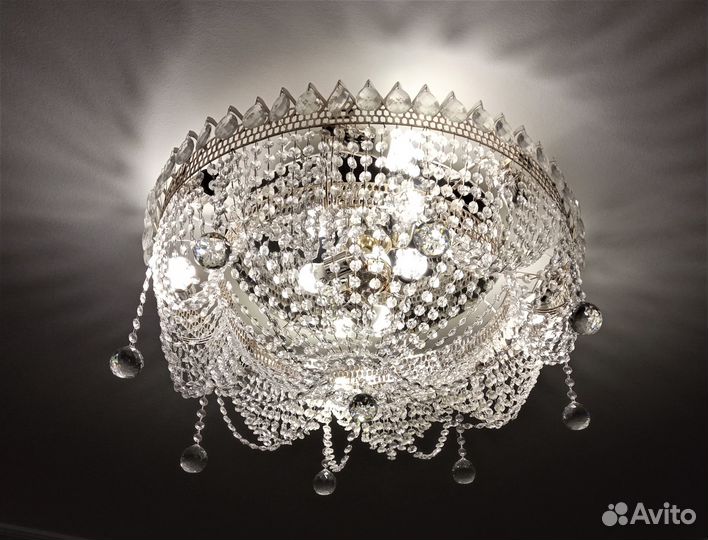 Люстра потолочная хрустальная 70 cм