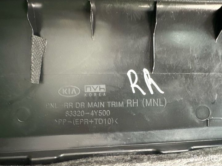 Обшивка двери задняя правая Kia Rio QB 1.6 G4FC