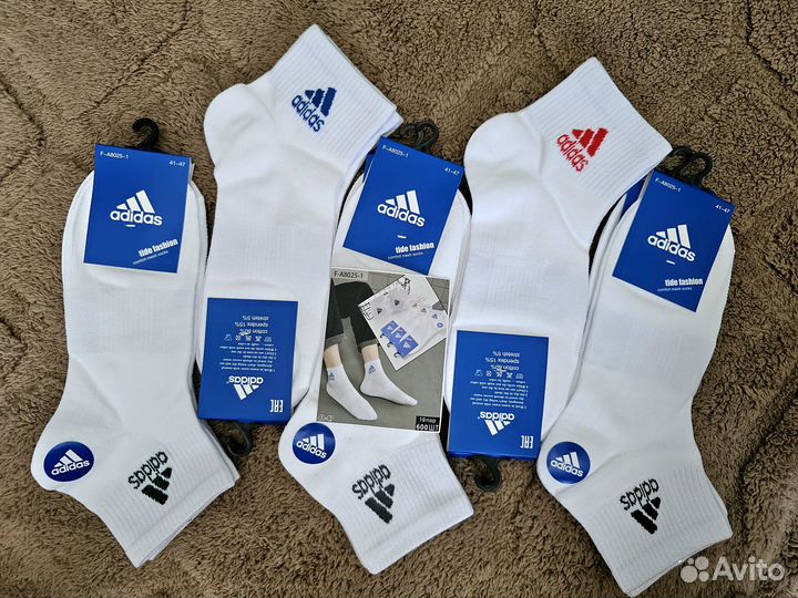 Adidas Носки мужские хлопок упаковка 10 пар +цвета