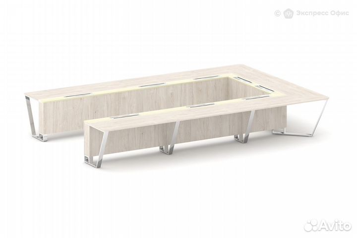 Стол для переговоров П-образный Steel Meet MM-PR.B.SP-15P