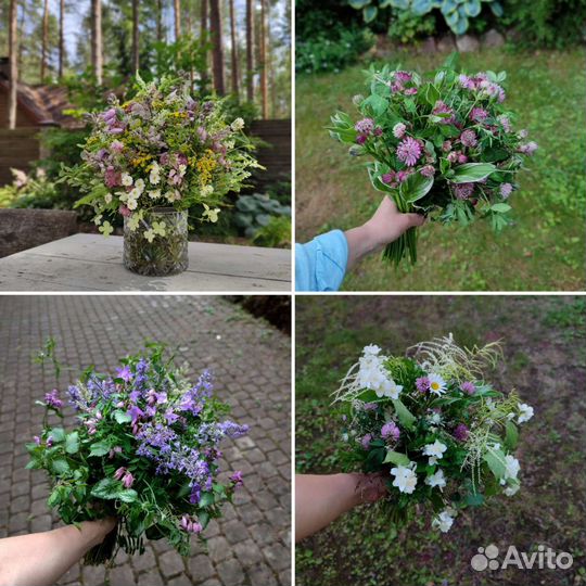 Необычный садовый сезонный букет