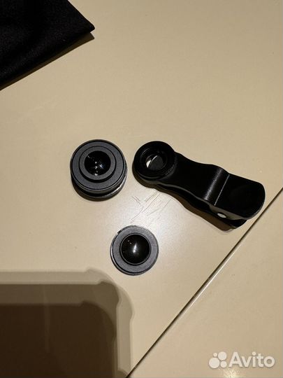 Линзы на телефон макро, fish eye, wide