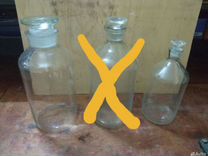 Бутыль стеклянный с притертой пробкой 1 и 2л