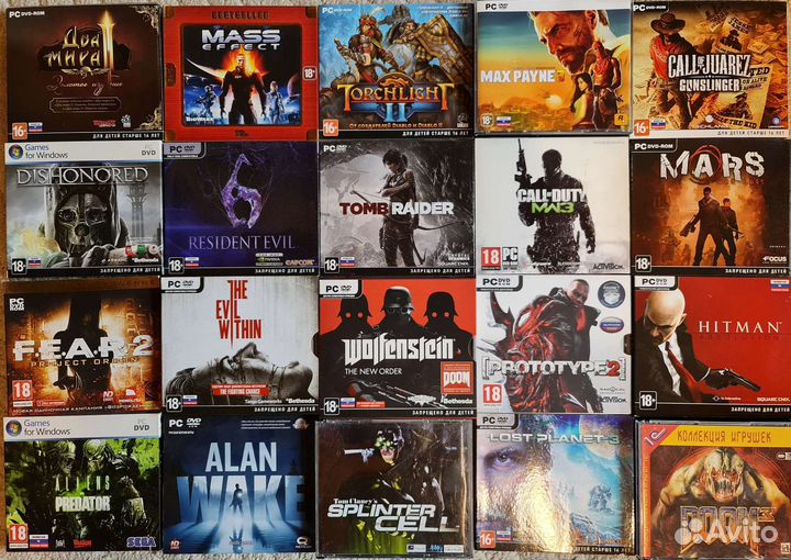 57 компьютерных игр для пк (диски)