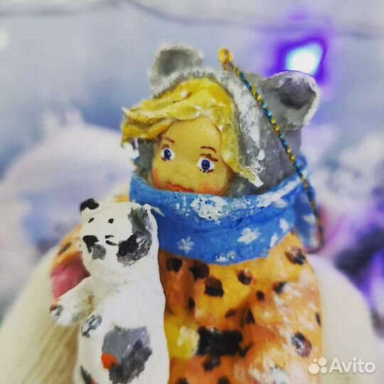 Елочные игрушки из ваты