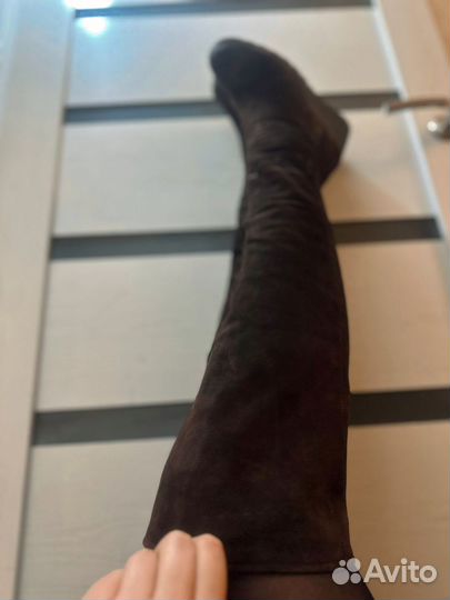 Сапоги замшевые