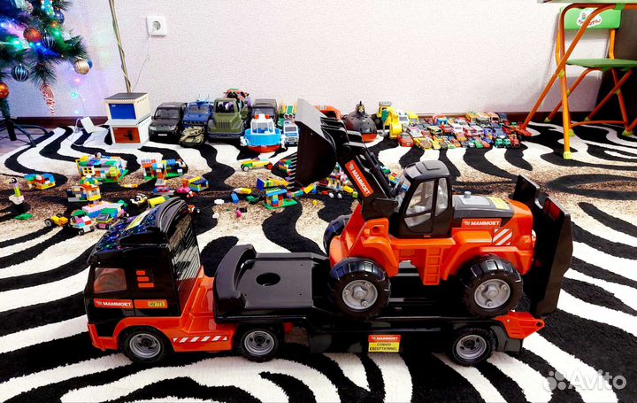 Автомобиль трейлер Полесье + трактор погрузчик