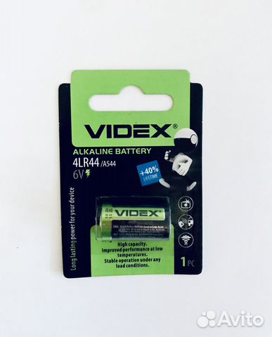 Батарейка 4LR44 videx 6V
