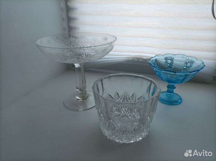 Вазы и конфетницы хрустальные