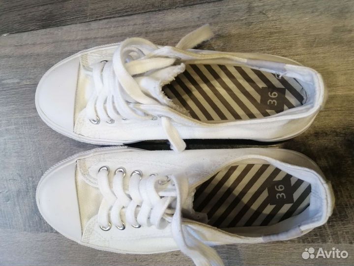 Кеды белые 36