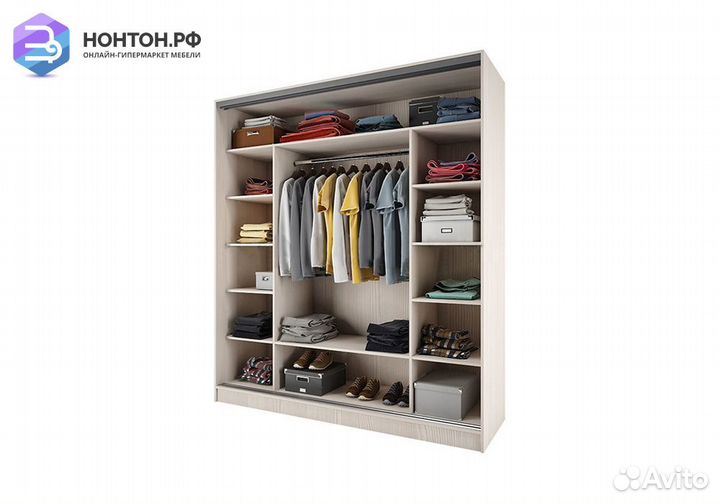 Шкаф-купе Тринити-8 сандал светлый