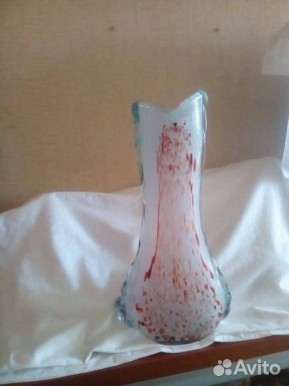 Стекло цветное хрусталь винтаж Ваза Флакон Графин