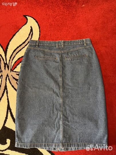 Джинсовая юбка миди