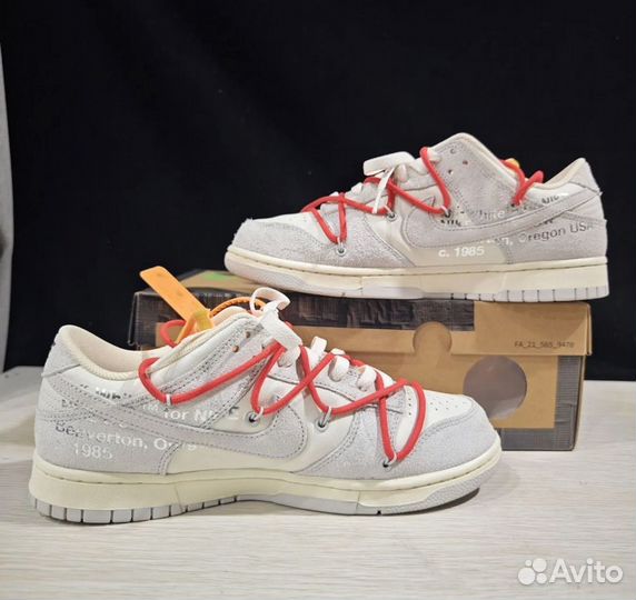 Кроссовки nike dunk low off white 40/50 lot