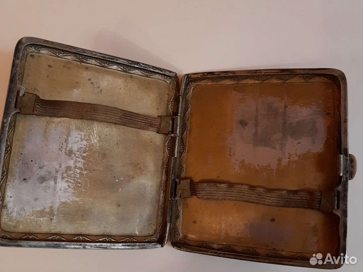 Портсигар серебряный. Трофейный. alpacca hoka