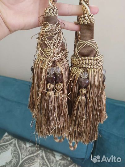 Шторы портьеры бу-2 шт, длина 265см ширина 237см