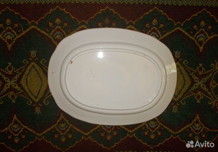 Антикварный поднос-блюдо, Кузнецова, 49см. на 37.5