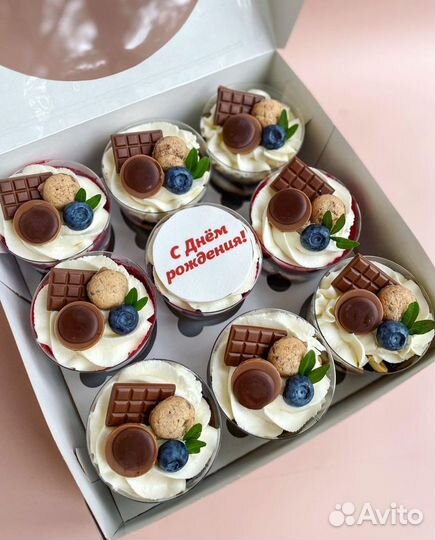 Трайфлы. тортики в стакане