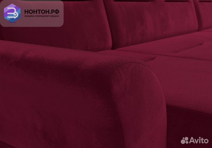 Диван п-образный дельфин Клайд микровельвет бордов