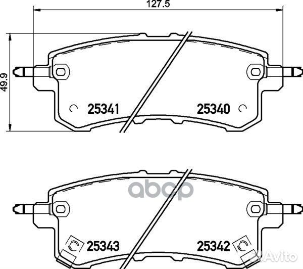 Колодки тормозные дисковые зад NP2019 nissh