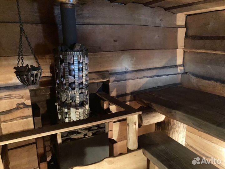 Русская баня на дровах с бассейном