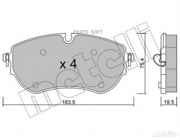 Metelli 22-1172-0 Колодки тормозные