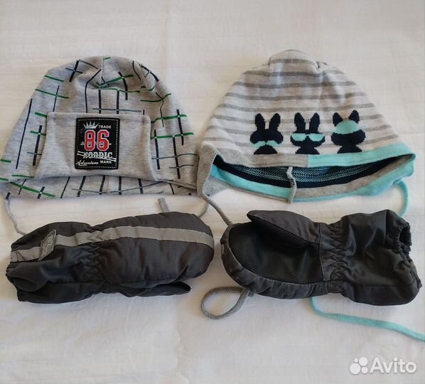 2 Шапки + варежки