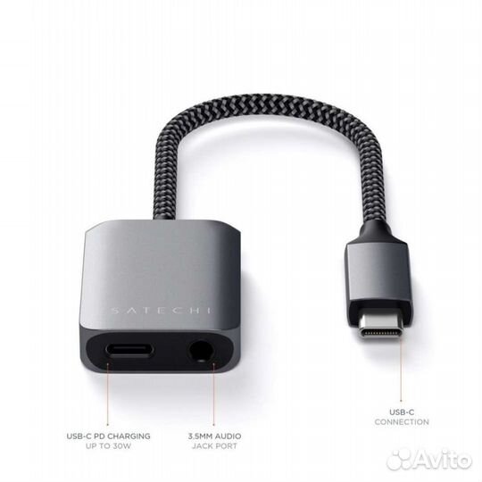 Адаптер Satechi USB C/3,5 mm audio