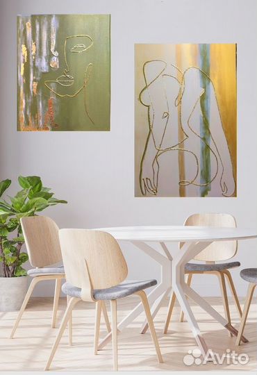 Картина акрил поталь