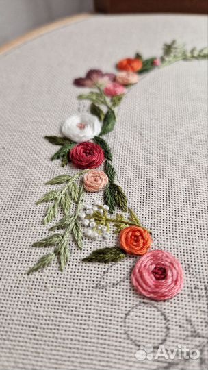 Рамка для фото с вышивкой