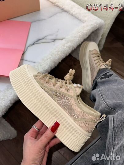 Кеды женские MIU MIU кружевные