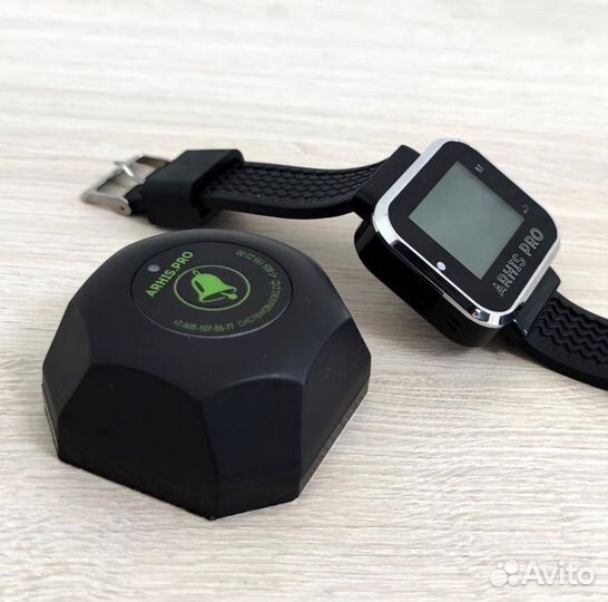 Кнопка вызова официанта модель Бургер с часами