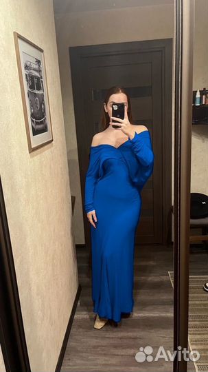 Винтажное платье силуэтное