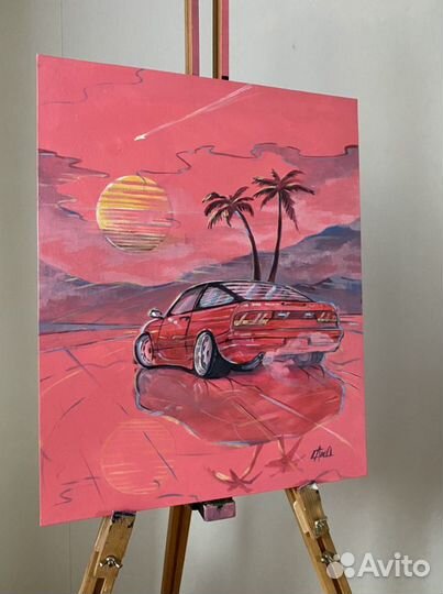 Картина 40х50. «Розовая вуаль»