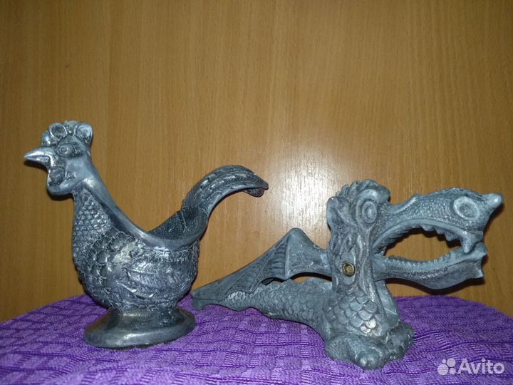 Винтаж Орехокол дракон и солонка из СССР