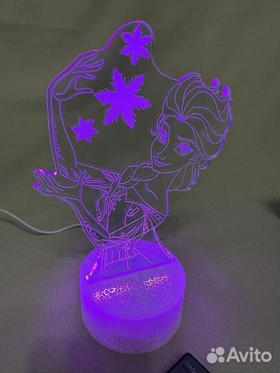 3D ночник детский (принцесса Эльза)