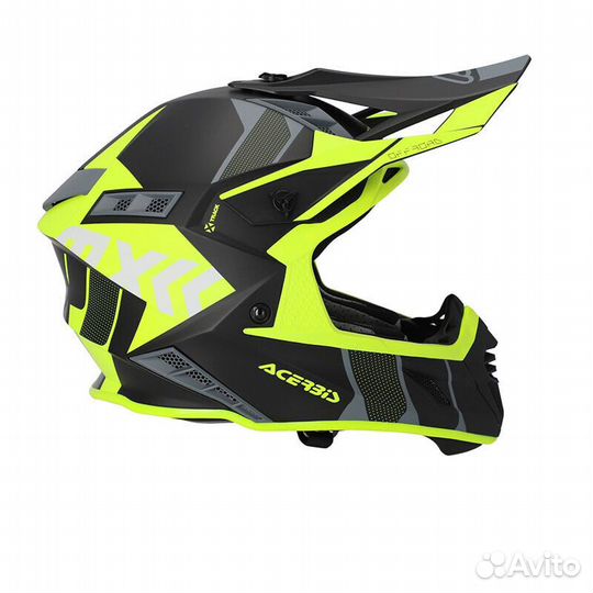 Acerbis X-track 2206 Мотошлем Black Yellow Fluo Же