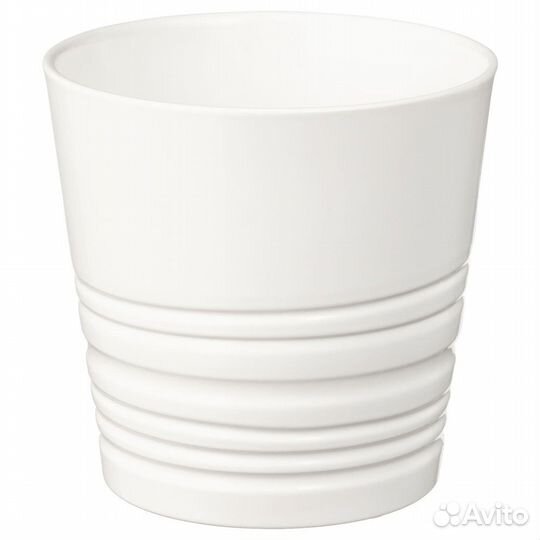 Мускот Кашпо, белый 9 см