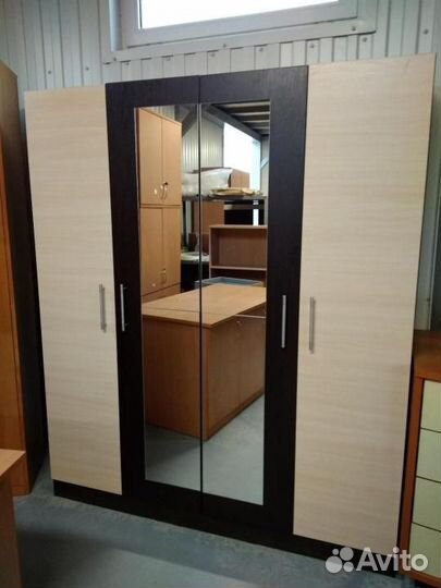 Шкаф 4-х створчатый Уют венге/дуб атланта 1,60 м