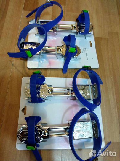 Коньки двухполозные детские новые синие