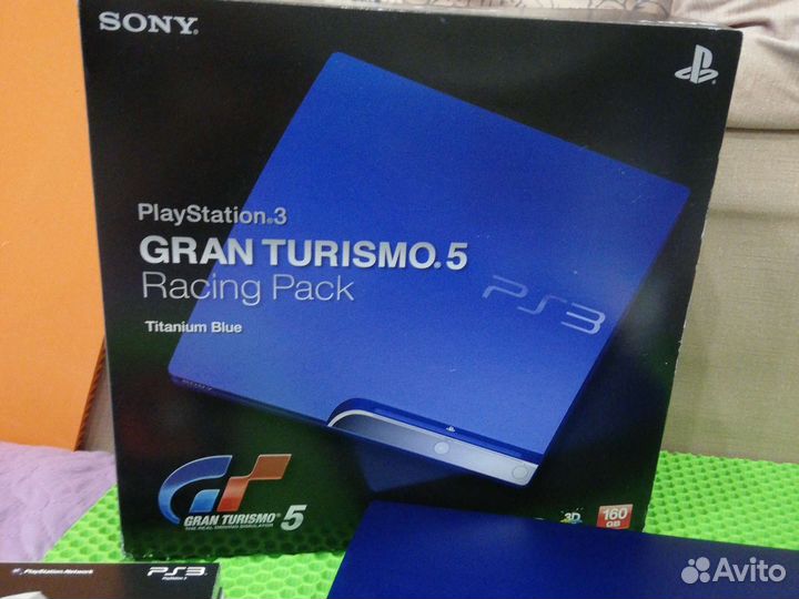 Sony PS3 Slim Titanium Blue Коллекционка GT5