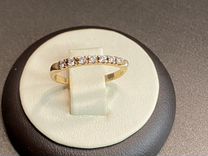 Золотое кольцо с бриллиантами дорожка 7 шт