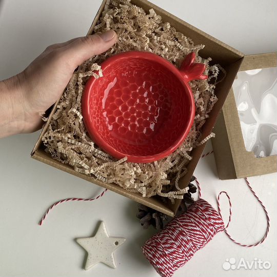 Миска керамическая гранат