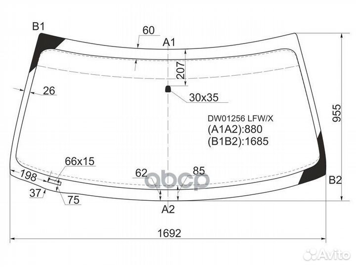 Стекло лобовое Ford Expedition 96-06 / F150 96-04