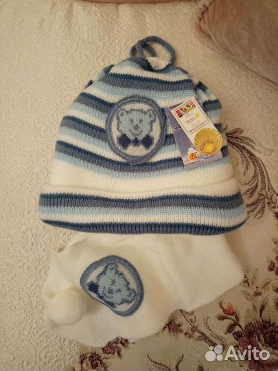 Комплект шапка и шарф для мальчика