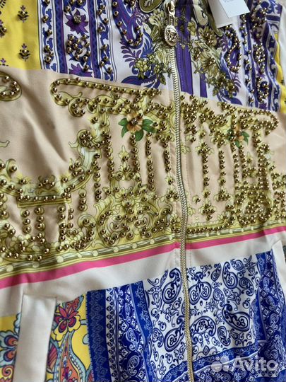 Спортивный костюм versace белый в стразах