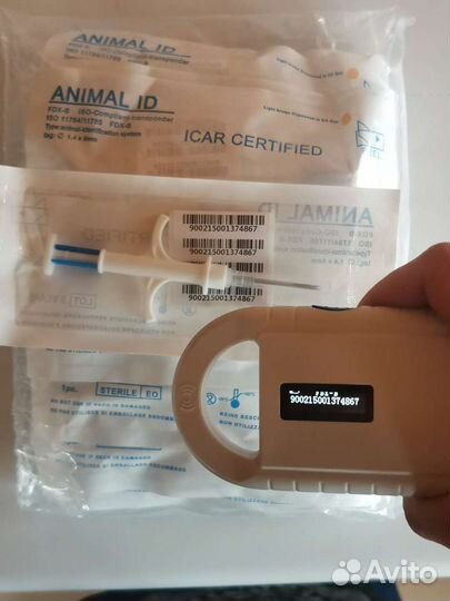 Чипы для собак и кошек(1,4*8мм)