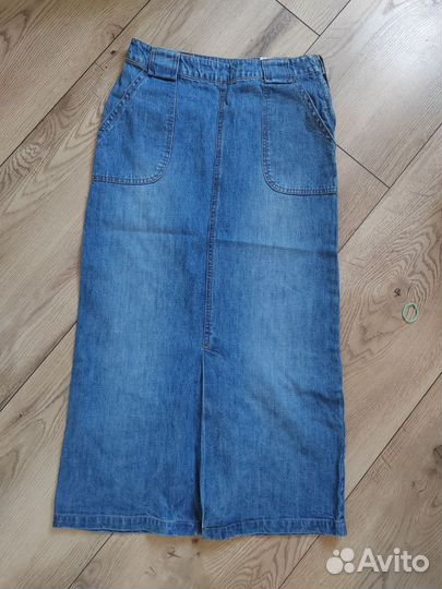 Джинсовая юбка миди 40 42